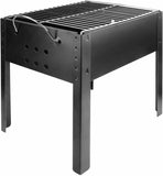 YSSOA 20” Portable Foldable Outdoor Charcoal Barbecue Grill, Detachable Collapsible Tabletop BBQ Smoker Grill Tool for Cooking, Camping, Traveling, Hiking, Picnics, Beach, Backyard Party, Black