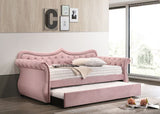 Daybed & Trundle, Pink Velvet