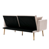 COOLMORE  Velvet  Sofa , Accent sofa .loveseat sofa with rose gold metal feet  and