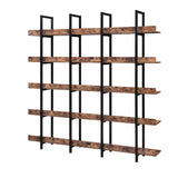 [VIDEO] 5 Tier Bookcase Home Office Open Bookshelf, Vintage Industrial Style Shelf with Metal Frame, MDF Board