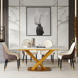 Sintered stone dinning table with 6 pcs Chairs