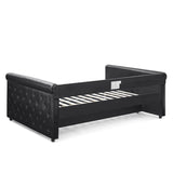 Daybed with Trundle Upholstered Tufted Sofa Bed