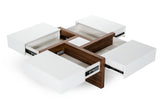 Makai White & Walnut Coffee Table