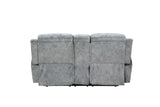 Grey Reclining Loveseat w/Console