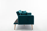 Teal Velvet Sofa