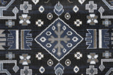 Gabriella Medallion Blue, Brown, Beige and Ivory Viscose Area Rug 8x10