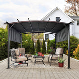 Grey 12 x 9 Ft Outdoor Pergola Patio Gazebo