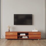 Walnut TV Stand Media Console Entertainment Center