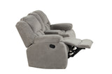 Armada Manual Recliner Loveseat Made with Chenille Fabric in White