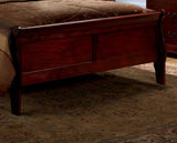 Full Size Bed Cherry Louis Phillipe Solidwood 1pc Bed Bedroom Sleigh Bed Bedroom Furniture