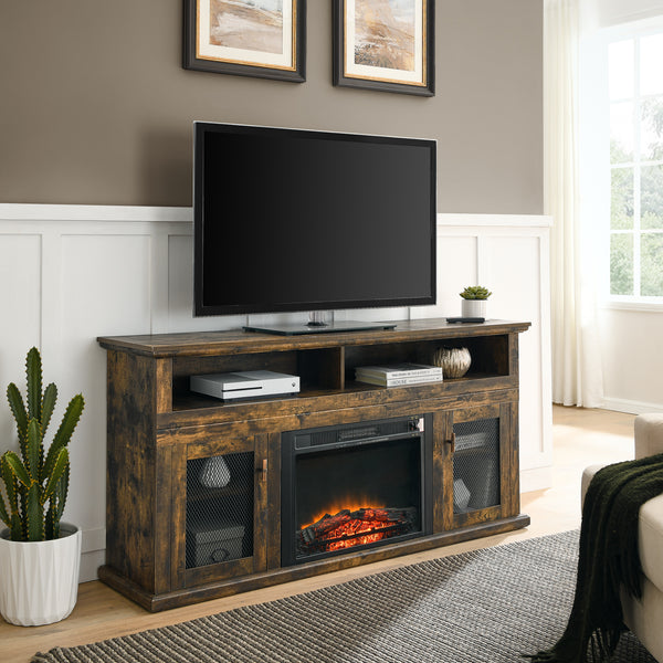 TV Stand for TVs up to 65" with Electric Fireplace