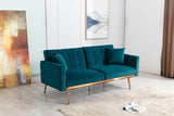 Teal Velvet Sofa