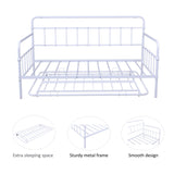 Metal Frame Daybed with trundle