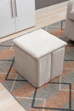 New Cotton Linen Fabric Material Swivel Rocking Accent Leisure Chair With Folding Or Storage Ottoman Footrest,Cream White