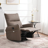 Brown Rocking Recliner Rocking Chair - 360 Degree Swivel