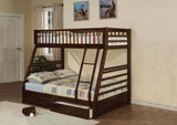 Twin & Full Bunk Bed in Espresso color